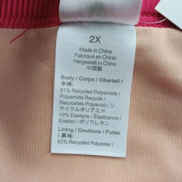 NWT J. Crew Ribbed Trim Hipster Full Coverage High Leg Bikini Bottom 2X Pink - Picture 8 of 13